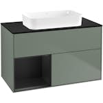 Tvättställsskåp Villeroy & Boch Finion med 2 Lådor Hylla och Bänkskiva för Fristående Tvättställ