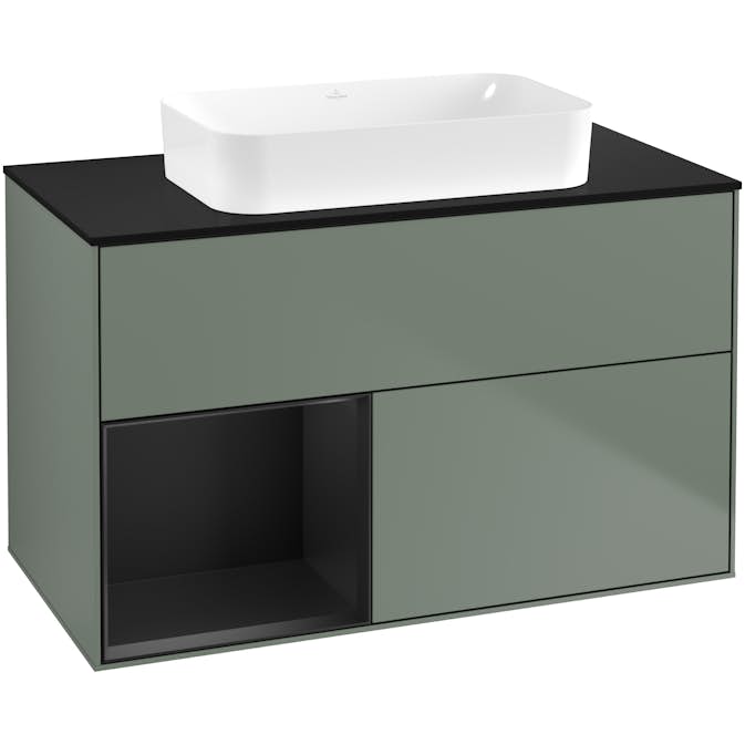 Tvättställsskåp Villeroy & Boch Finion med 2 Lådor Hylla och Bänkskiva för Fristående Tvättställ