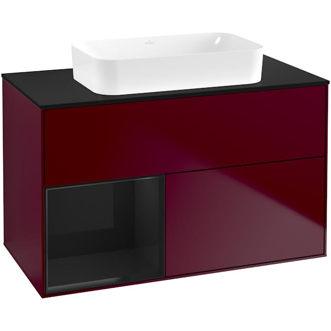 Tvättställsskåp Villeroy & Boch Finion med 2 Lådor Hylla och Bänkskiva för Fristående Tvättställ