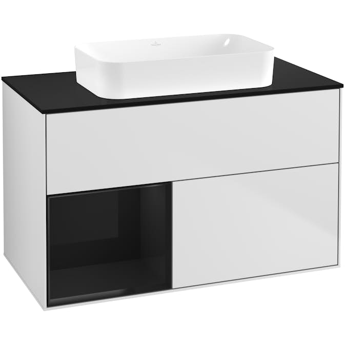 Tvättställsskåp Villeroy & Boch Finion med 2 Lådor Hylla och Bänkskiva för Fristående Tvättställ