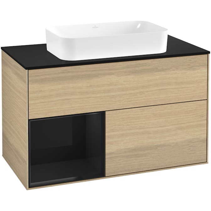Tvättställsskåp Villeroy & Boch Finion med 2 Lådor Hylla och Bänkskiva för Fristående Tvättställ