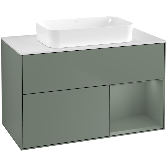 Tvättställsskåp Villeroy & Boch Finion med 2 Lådor Hylla och Bänkskiva för Fristående Tvättställ