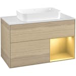 Tvättställsskåp Villeroy & Boch Finion med 2 Lådor Hylla och Bänkskiva för Fristående Tvättställ