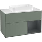 Tvättställsskåp Villeroy & Boch Finion med 2 Lådor Hylla och Bänkskiva för Fristående Tvättställ