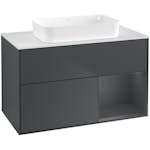 Tvättställsskåp Villeroy & Boch Finion med 2 Lådor Hylla och Bänkskiva för Fristående Tvättställ