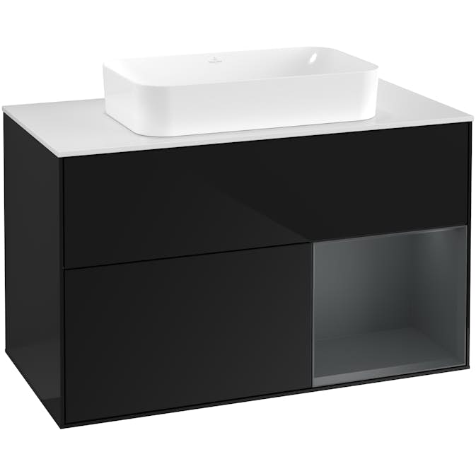 Tvättställsskåp Villeroy & Boch Finion med 2 Lådor Hylla och Bänkskiva för Fristående Tvättställ
