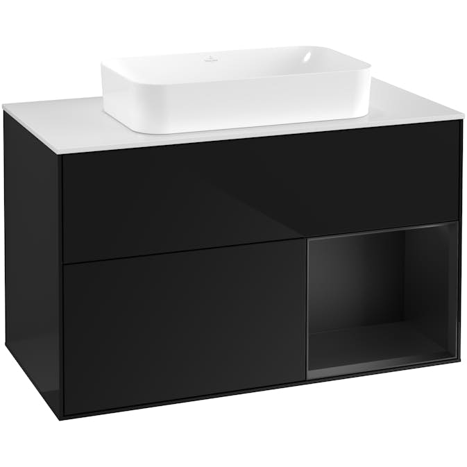 Tvättställsskåp Villeroy & Boch Finion med 2 Lådor Hylla och Bänkskiva för Fristående Tvättställ