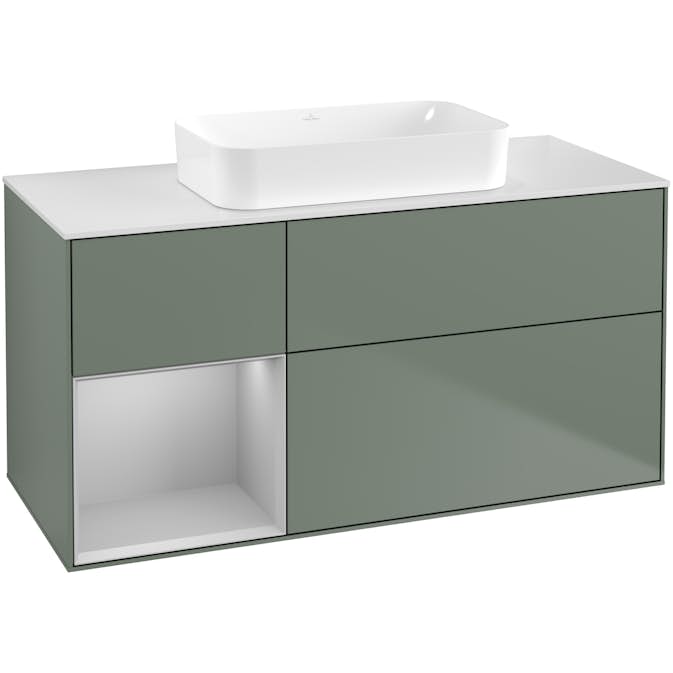 Tvättställsskåp Villeroy & Boch Finion med 3 Lådor Hylla och Bänkskiva för Fristående Tvättställ