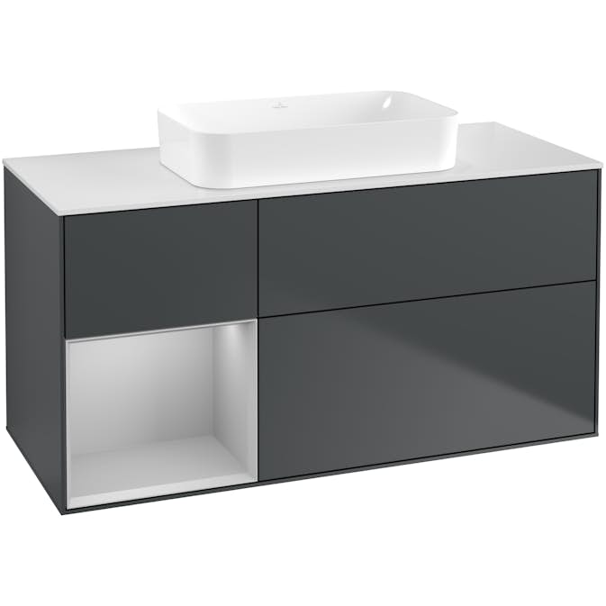 Tvättställsskåp Villeroy & Boch Finion med 3 Lådor Hylla och Bänkskiva för Fristående Tvättställ