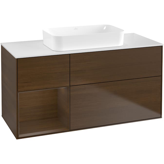 Tvättställsskåp Villeroy & Boch Finion med 3 Lådor Hylla och Bänkskiva för Fristående Tvättställ