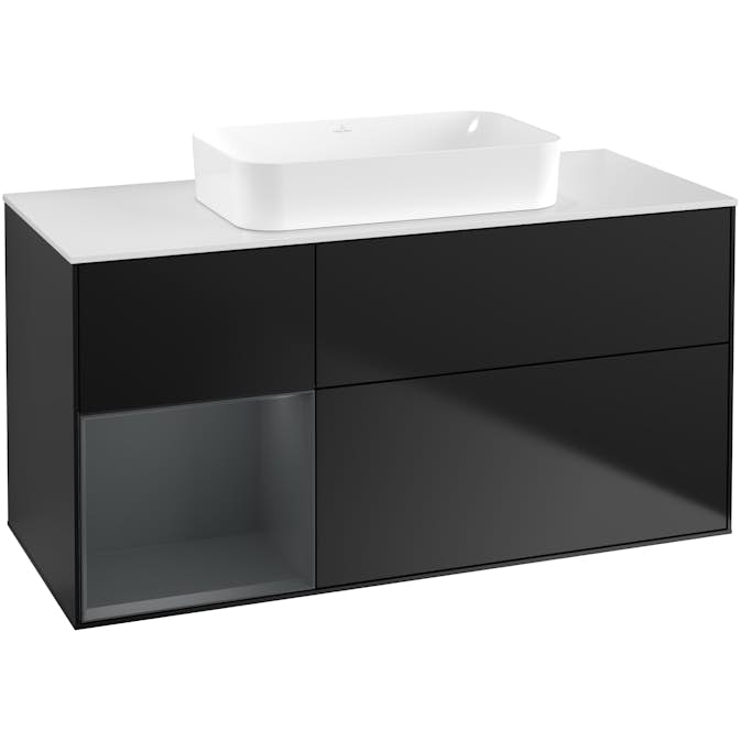 Tvättställsskåp Villeroy & Boch Finion med 3 Lådor Hylla och Bänkskiva för Fristående Tvättställ