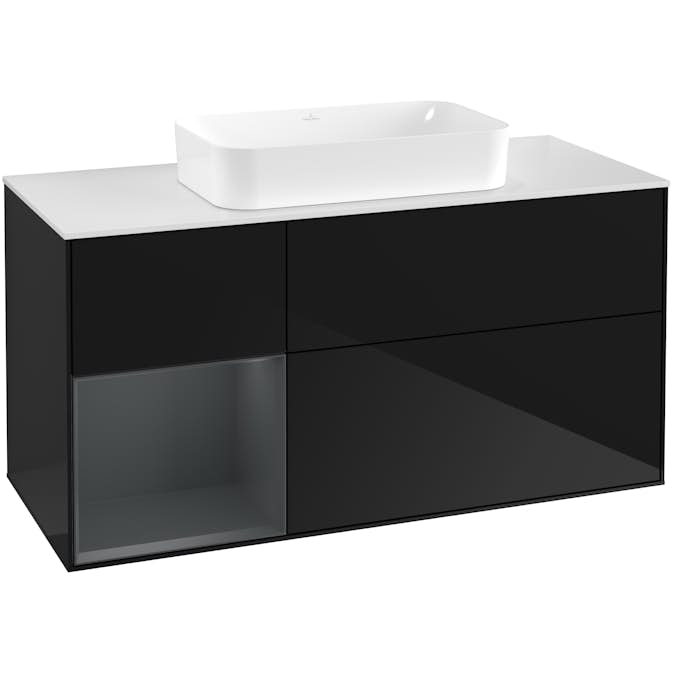 Tvättställsskåp Villeroy & Boch Finion med 3 Lådor Hylla och Bänkskiva för Fristående Tvättställ