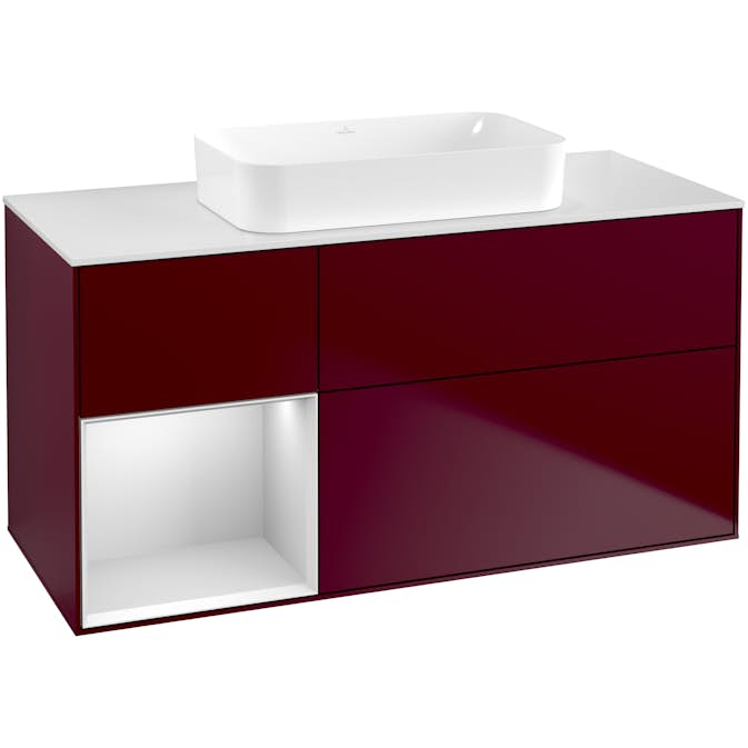 Tvättställsskåp Villeroy & Boch Finion med 3 Lådor Hylla och Bänkskiva för Fristående Tvättställ