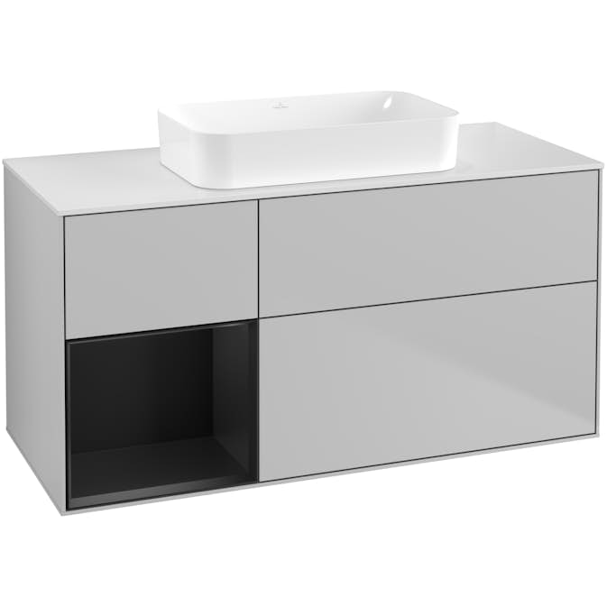 Tvättställsskåp Villeroy & Boch Finion med 3 Lådor Hylla och Bänkskiva för Fristående Tvättställ