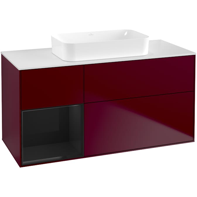Tvättställsskåp Villeroy & Boch Finion med 3 Lådor Hylla och Bänkskiva för Fristående Tvättställ