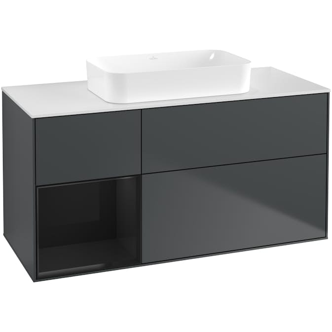 Tvättställsskåp Villeroy & Boch Finion med 3 Lådor Hylla och Bänkskiva för Fristående Tvättställ