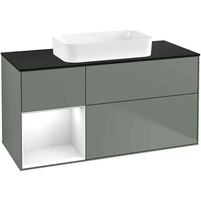 Tvättställsskåp Villeroy & Boch Finion med 3 Lådor Hylla och Bänkskiva för Fristående Tvättställ
