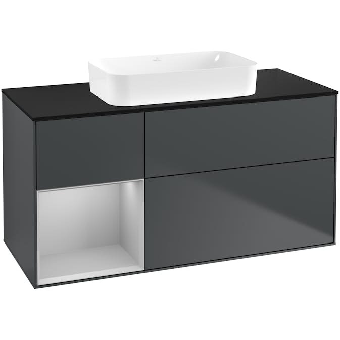 Tvättställsskåp Villeroy & Boch Finion med 3 Lådor Hylla och Bänkskiva för Fristående Tvättställ