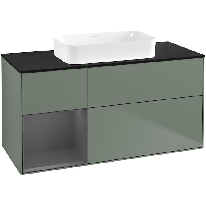 Tvättställsskåp Villeroy & Boch Finion med 3 Lådor Hylla och Bänkskiva för Fristående Tvättställ