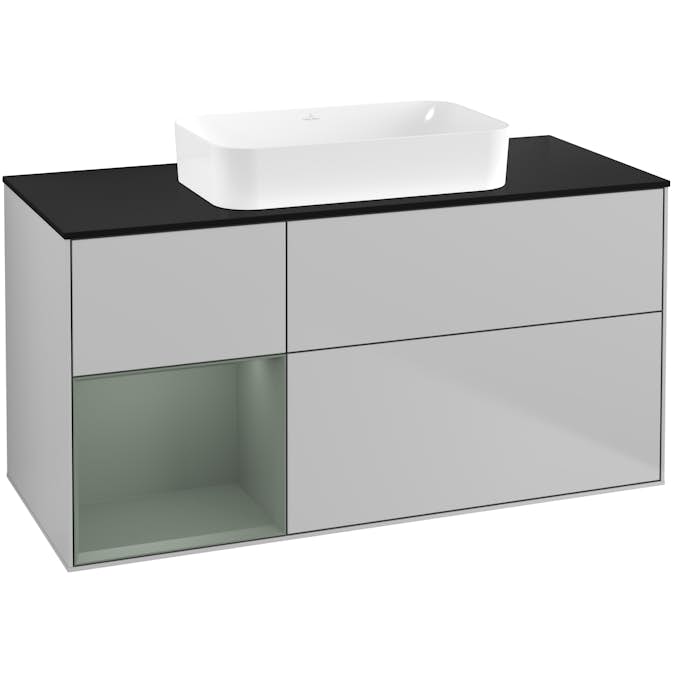 Tvättställsskåp Villeroy & Boch Finion med 3 Lådor Hylla och Bänkskiva för Fristående Tvättställ