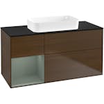 Tvättställsskåp Villeroy & Boch Finion med 3 Lådor Hylla och Bänkskiva för Fristående Tvättställ