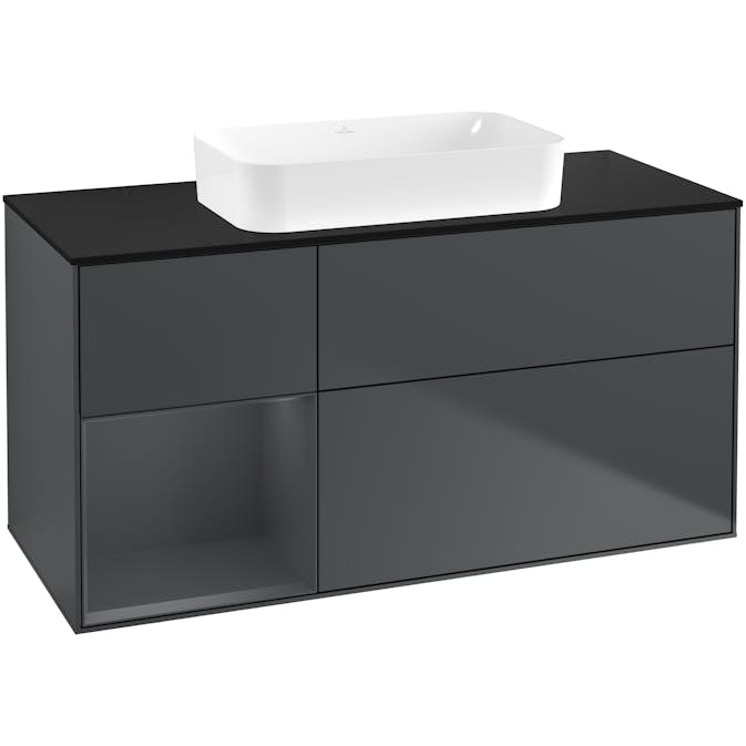 Tvättställsskåp Villeroy & Boch Finion med 3 Lådor Hylla och Bänkskiva för Fristående Tvättställ