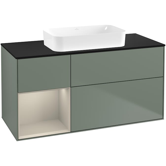Tvättställsskåp Villeroy & Boch Finion med 3 Lådor Hylla och Bänkskiva för Fristående Tvättställ