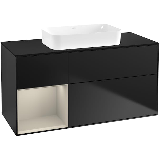 Tvättställsskåp Villeroy & Boch Finion med 3 Lådor Hylla och Bänkskiva för Fristående Tvättställ