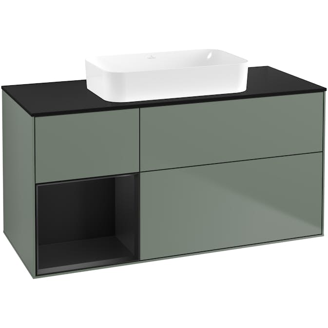 Tvättställsskåp Villeroy & Boch Finion med 3 Lådor Hylla och Bänkskiva för Fristående Tvättställ