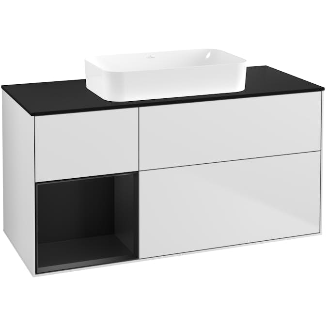 Tvättställsskåp Villeroy & Boch Finion med 3 Lådor Hylla och Bänkskiva för Fristående Tvättställ