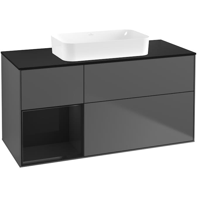 Tvättställsskåp Villeroy & Boch Finion med 3 Lådor Hylla och Bänkskiva för Fristående Tvättställ