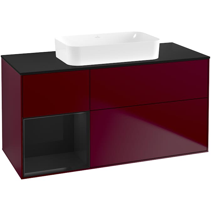 Tvättställsskåp Villeroy & Boch Finion med 3 Lådor Hylla och Bänkskiva för Fristående Tvättställ