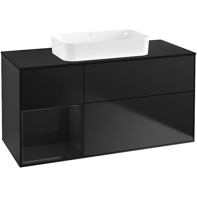 Tvättställsskåp Villeroy & Boch Finion med 3 Lådor Hylla och Bänkskiva för Fristående Tvättställ