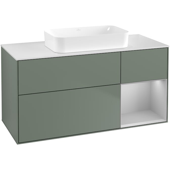 Tvättställsskåp Villeroy & Boch Finion med 3 Lådor Hylla och Bänkskiva för Fristående Tvättställ