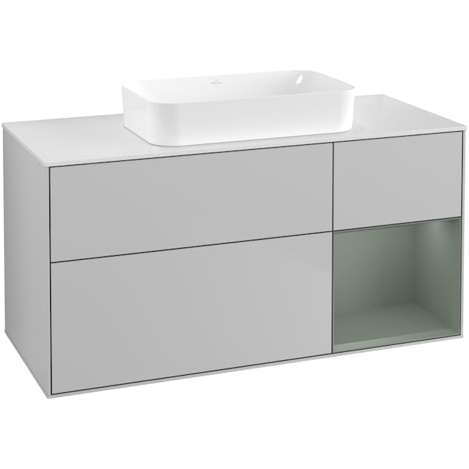 Tvättställsskåp Villeroy & Boch Finion med 3 Lådor Hylla och Bänkskiva för Fristående Tvättställ