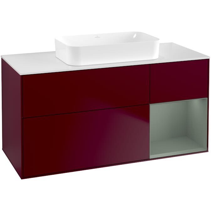 Tvättställsskåp Villeroy & Boch Finion med 3 Lådor Hylla och Bänkskiva för Fristående Tvättställ