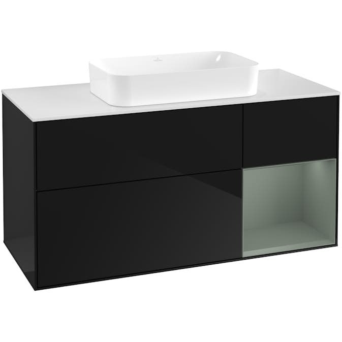Tvättställsskåp Villeroy & Boch Finion med 3 Lådor Hylla och Bänkskiva för Fristående Tvättställ