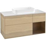 Tvättställsskåp Villeroy & Boch Finion med 3 Lådor Hylla och Bänkskiva för Fristående Tvättställ