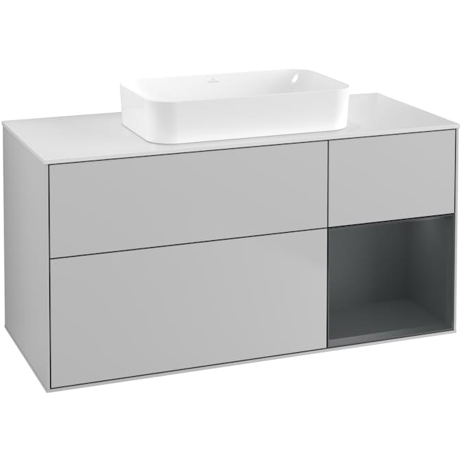 Tvättställsskåp Villeroy & Boch Finion med 3 Lådor Hylla och Bänkskiva för Fristående Tvättställ