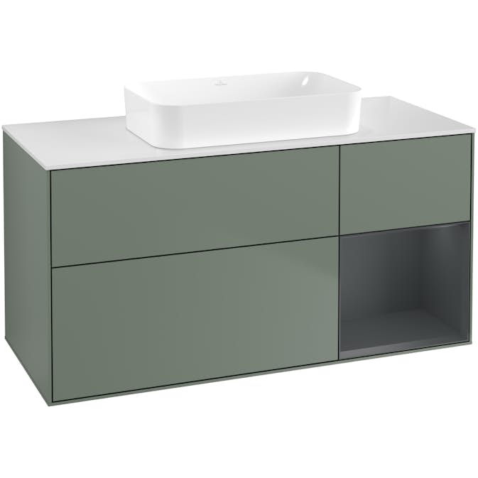 Tvättställsskåp Villeroy & Boch Finion med 3 Lådor Hylla och Bänkskiva för Fristående Tvättställ