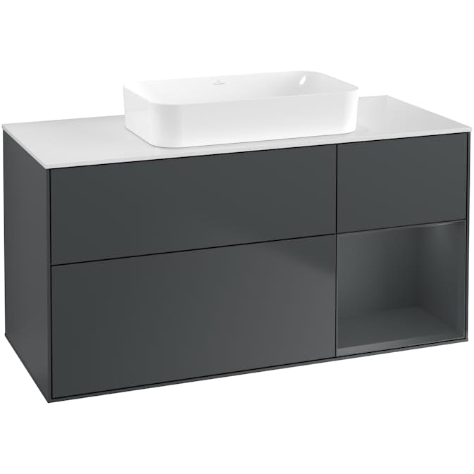 Tvättställsskåp Villeroy & Boch Finion med 3 Lådor Hylla och Bänkskiva för Fristående Tvättställ