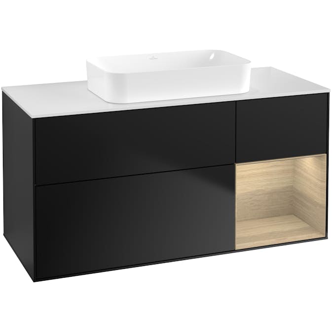 Tvättställsskåp Villeroy & Boch Finion med 3 Lådor Hylla och Bänkskiva för Fristående Tvättställ