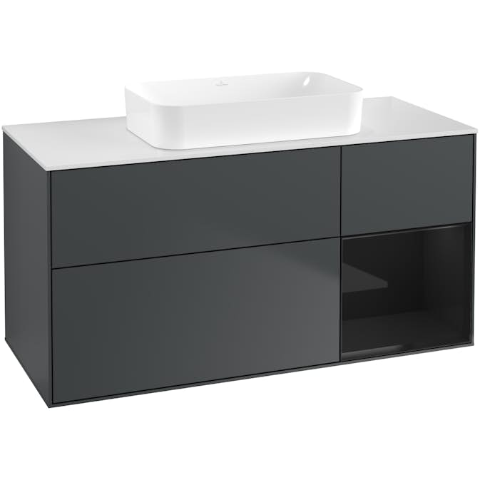 Tvättställsskåp Villeroy & Boch Finion med 3 Lådor Hylla och Bänkskiva för Fristående Tvättställ
