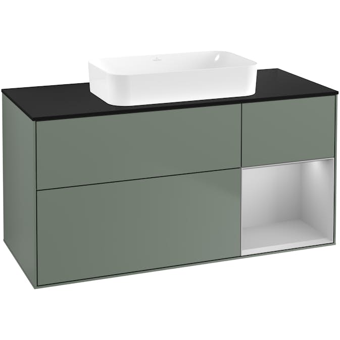 Tvättställsskåp Villeroy & Boch Finion med 3 Lådor Hylla och Bänkskiva för Fristående Tvättställ