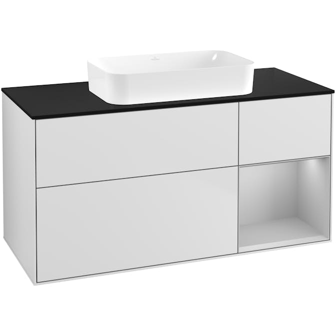 Tvättställsskåp Villeroy & Boch Finion med 3 Lådor Hylla och Bänkskiva för Fristående Tvättställ