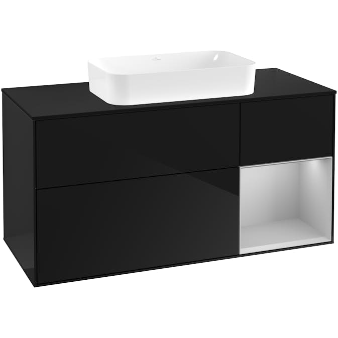 Tvättställsskåp Villeroy & Boch Finion med 3 Lådor Hylla och Bänkskiva för Fristående Tvättställ