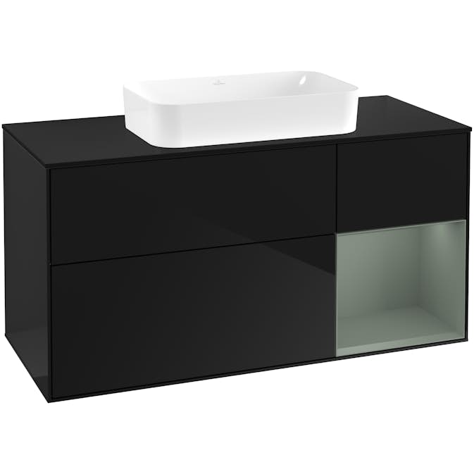 Tvättställsskåp Villeroy & Boch Finion med 3 Lådor Hylla och Bänkskiva för Fristående Tvättställ