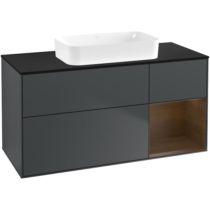 Tvättställsskåp Villeroy & Boch Finion med 3 Lådor Hylla och Bänkskiva för Fristående Tvättställ