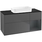 Tvättställsskåp Villeroy & Boch Finion med 3 Lådor Hylla och Bänkskiva för Fristående Tvättställ