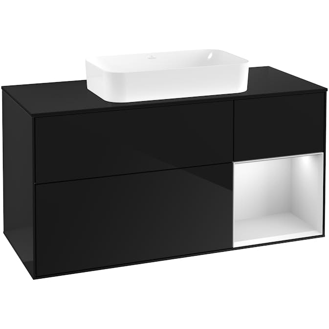 Tvättställsskåp Villeroy & Boch Finion med 3 Lådor Hylla och Bänkskiva för Fristående Tvättställ